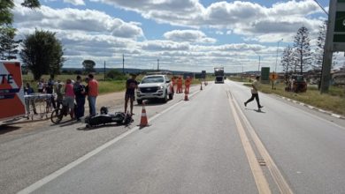Photo of Homem fica ferido após acidente entre carro e moto próximo a Conquista