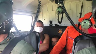Photo of Grávida e dois filhos são resgatados em helicóptero próximo a Conquista