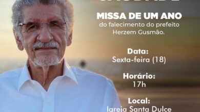 Photo of Missa de um ano do falecimento do ex-prefeito Herzem Gusmão será nesta sexta
