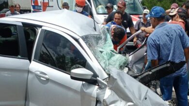 Photo of Vídeo: Mulher morre após acidente entre carro e carreta na BR-116 próximo a Conquista; rodovia ficou totalmente interditada