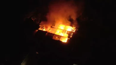 Photo of Incêndio de grandes proporções em galpão da Embasa