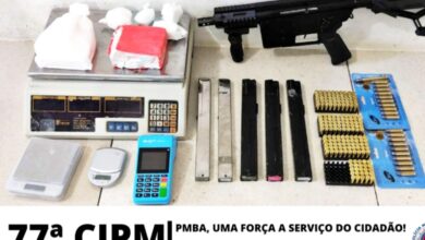 Photo of Peto da 77 CIPM apreende submetralhadora, quase 200 munições e drogas em Conquista