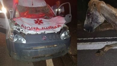 Photo of Região: Acidente com ambulância na estrada
